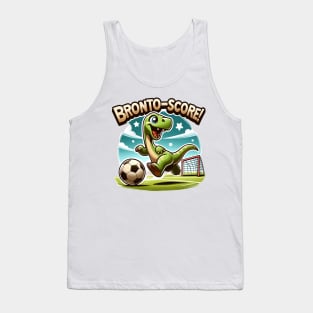 Dino Soccer Champion - Bronto-Score for the Win! Tank Top